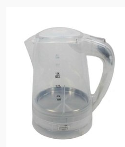 Transparent Clear Plastic Kettle – 1 Litre, Prison Approved